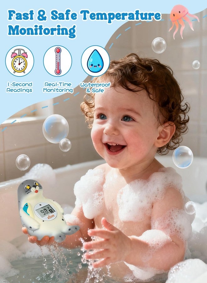 KISSONE Baby Bath Thermometer Digital for Water Temperature - Fast & Accurate °F/°C Reading, Waterproof Floating Safety Thermometer for Infants & Toddlers - Image 3