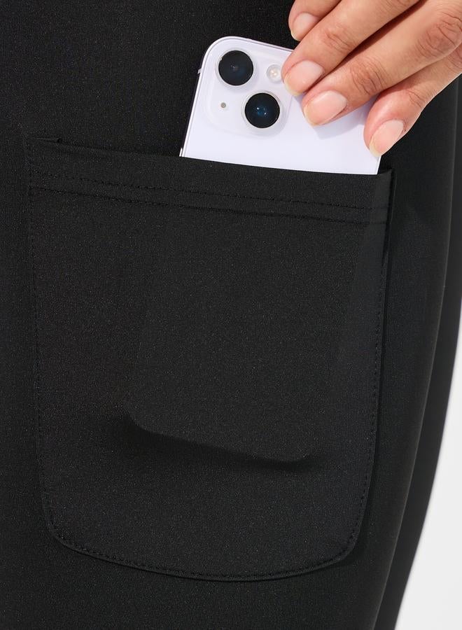 ستايلي اكتيف ليقنز بخصر عريض مع جيب جانبي - Image 4