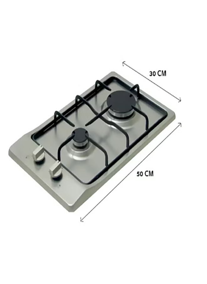 kitchen Line Stainless Steel Gas Hob - 30 CM - 2 Auto-Ignition Eyes | G2005  - Image 2