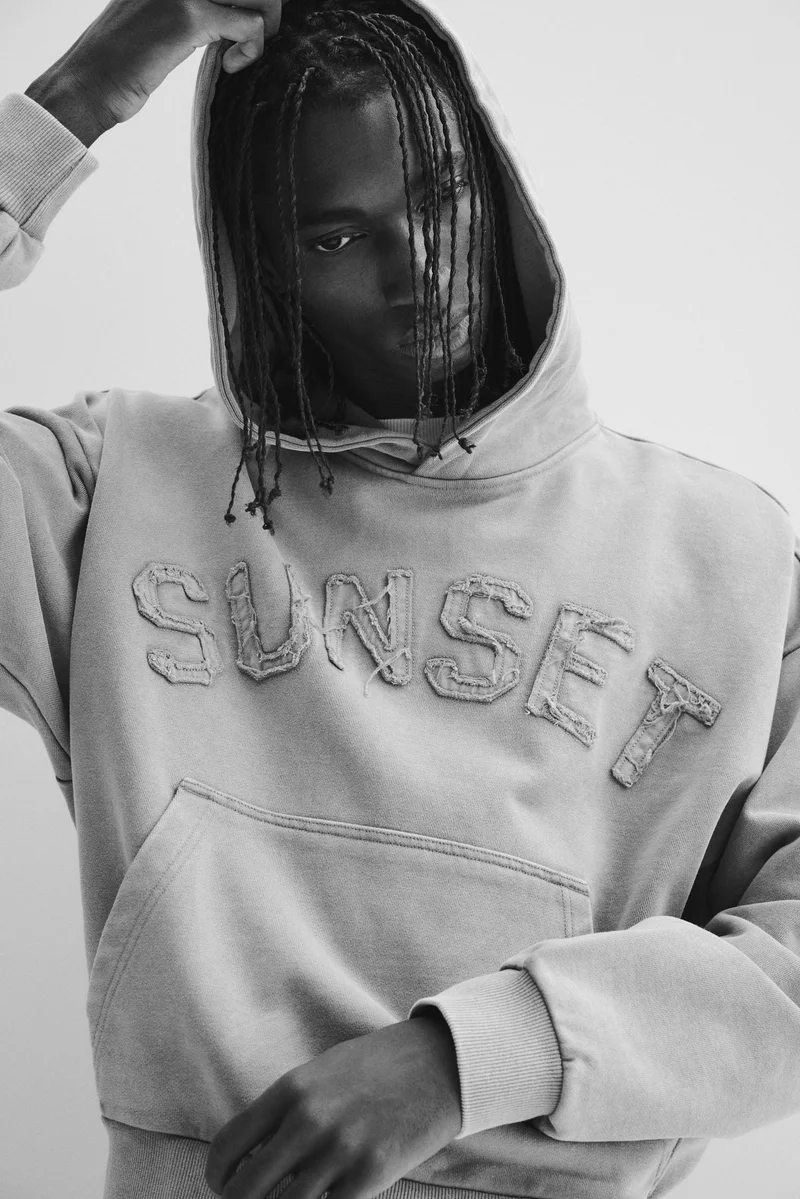 H&M  Oversized Fit Printed hoodie for Men | Best Price UAE