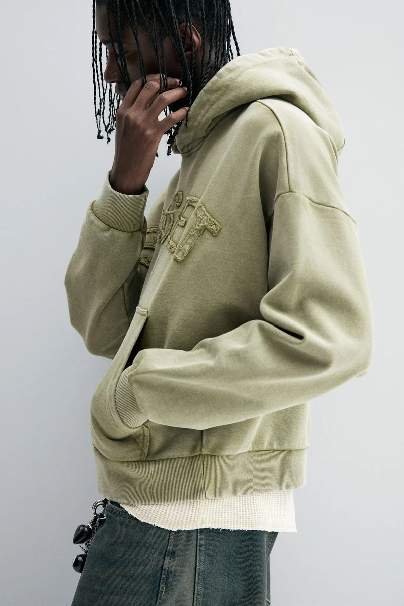 H&M  Oversized Fit Printed hoodie for Men | Best Price UAE