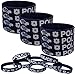 CupaPlay 48PCS Police Party Rubber Wristbands Police Birthday Party Favors Supplies Gifts Halloween Goodie Bag Stuffers Fillers Silicone Wristband - Image 3