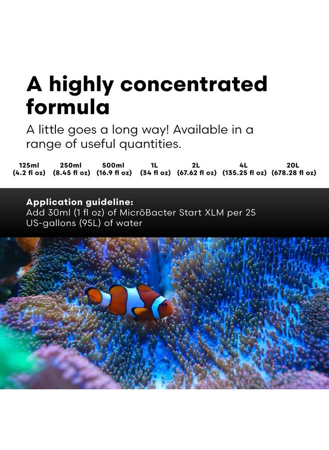 Brightwell Aquatics - Microbacter Start Xlm  Concentrated Saltwater Nitrifying Bacteria  Quick Start Fish Tank Starter, Lift Microbe Levels & Water Filtering  Marine Aquarium Treatments, 8.45 Fl Oz - Image 1
