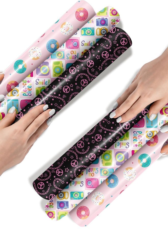 DOODLE Premium Design Colorful Wrapping Paper Sheet For Gift Packing For All Occasions | 19.50 X 28.75" | 90 Gsm | Gloss Art Paper | Set Of 6 - Teentrend 3,Multicolor - Image 1