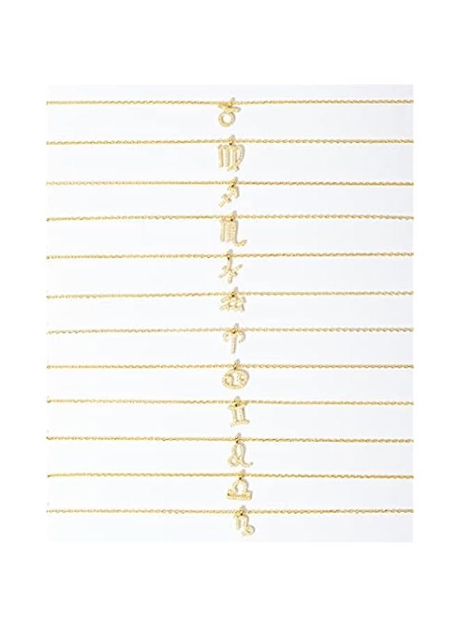 PAVOI 14K Gold Plated Cubic Zirconia Astrology Necklaces for Women - Zodiac Pendant Jewelry Gifts - Zodiac Sign Pendant Necklaces - Image 4