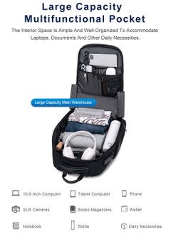 ARCTIC HUNTER Professional Business Travel Backpack with USB Charging Port and TSA Locker for Men, Large College School Bag Durable Commuter Bag, Black  - Image 4