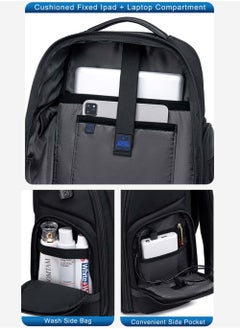 ARCTIC HUNTER Professional Business Travel Backpack with USB Charging Port and TSA Locker for Men, Large College School Bag Durable Commuter Bag, Black  - Image 5