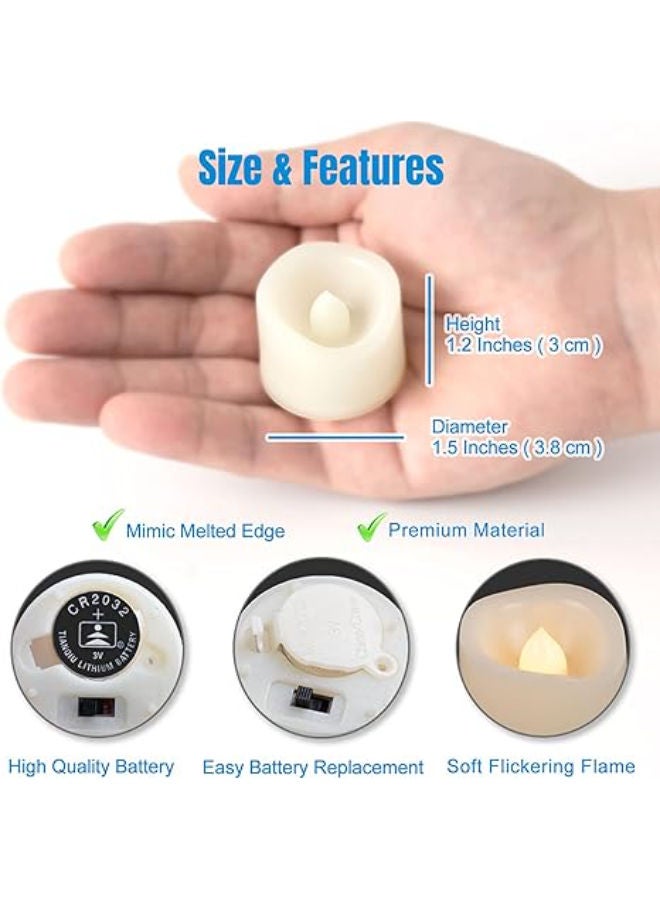 24 pieces - LED Flameless Flickering Tea Lights Votive Candle Battery Operated - Image 4