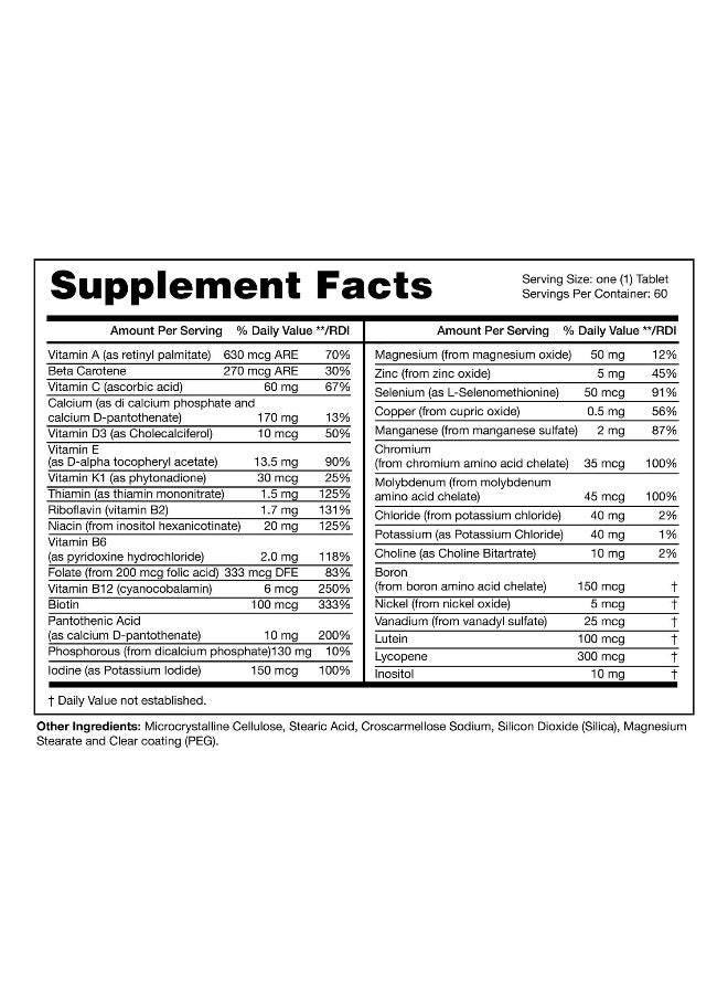 Natural Fervor Megaton Women 50 plus Super Multivitamin  60 Tablets - Image 2