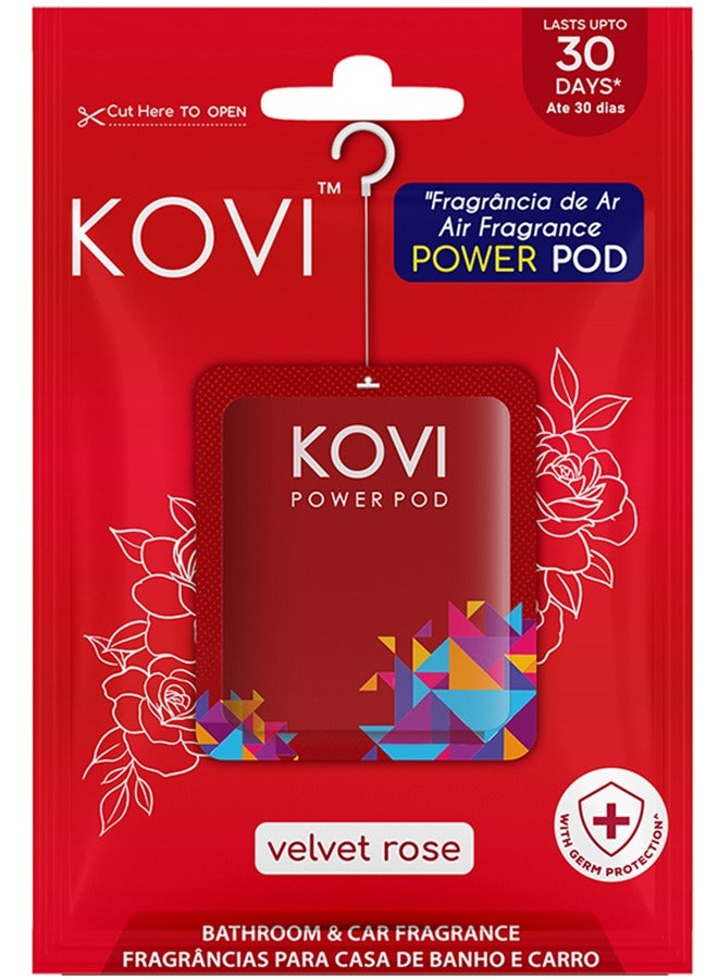 Kovi بود عطر الهواء لقضاء الحاجة والسيارة، وردة مخملية، معززة بالزيوت الأساسية، عطر يدوم طويلاً، 10 جرام - Image 1