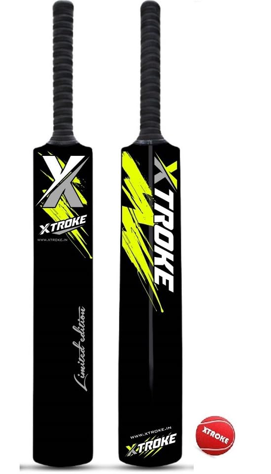 XTROKE Power Edition Hard Plastic Cricket Bat for Tennis Ball | Lightweight Durable for Kids, Adults & Beginners | Full Size Practice (Bat with Tennis Ball) - Image 2