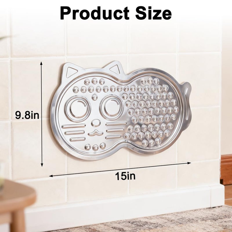 Vivifying Stainless Steel Lick Mat for Dogs & Cats, Slow Feeder Pad with Suction Cups, Improve Your Pet's Feeding Habits, Odor-Free, Dishwasher Safe Dog Lick Mat - Image 2