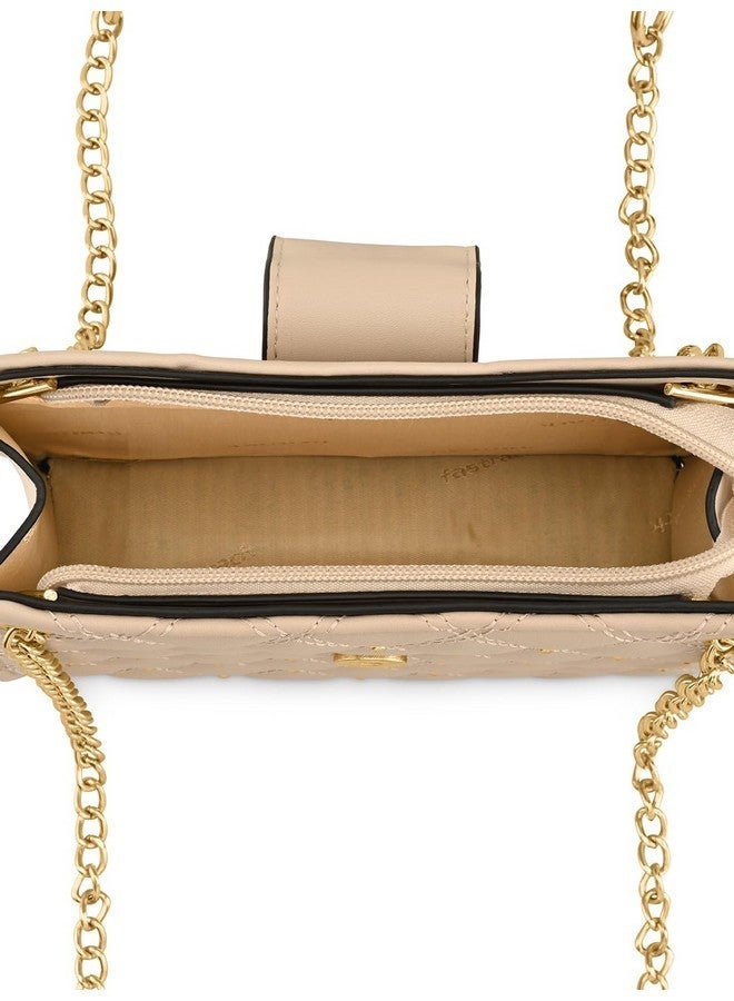 Fastrack Embellished PU Structured Sling Bag for Women, Girls and Ladies | With Chain Sling Straps - Image 3