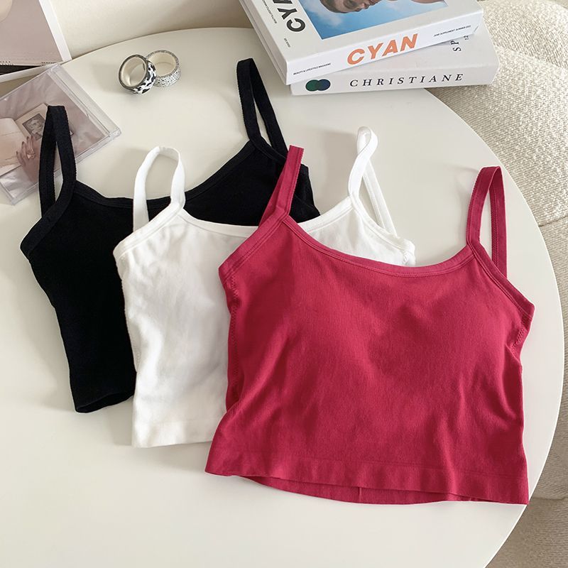 Women's Backless Camisole with Built-in Pads (4-Pack) - Image 1