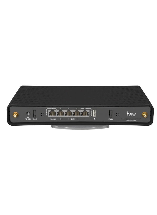 Mikro Tik MikroTik hAP AC 3 (RBD53iG-5HacD2HnD) AC1200 Dual-Band Gigabit WiFi Router with 5 Gigabit Ports, Passive PoE & USB - Image 5