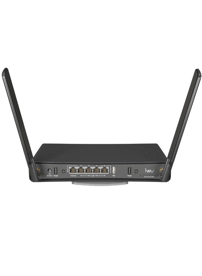 Mikro Tik MikroTik hAP AC 3 (RBD53iG-5HacD2HnD) AC1200 Dual-Band Gigabit WiFi Router with 5 Gigabit Ports, Passive PoE & USB - Image 1