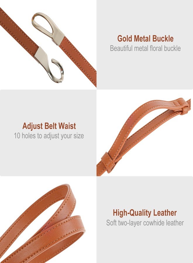 NPET Women Leather Belt for Jeans, Dresses, Fashion with Gold Buckle - Image 3