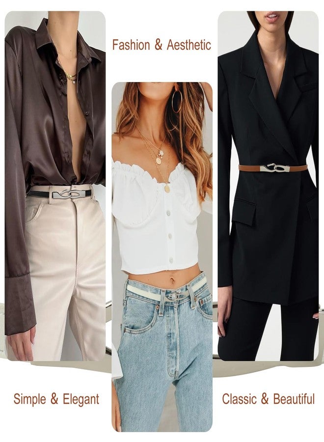 NPET Women Leather Belt for Jeans, Dresses, Fashion with Gold Buckle - Image 5