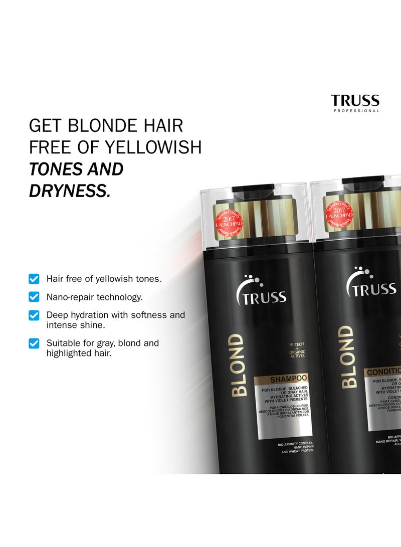 TRUSS Professional Blond Hair Care Set, Shampoo and Conditioner (300 ML) Each, Blond Hair Mask (180 G), Get Leave-In Spray (260 ML) FREE - Image 2