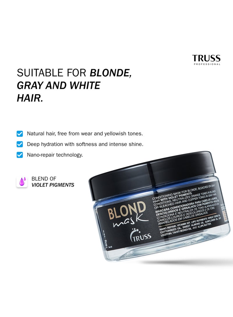 TRUSS Professional Blond Hair Care Set, Shampoo and Conditioner (300 ML) Each, Blond Hair Mask (180 G), Get Leave-In Spray (260 ML) FREE - Image 3