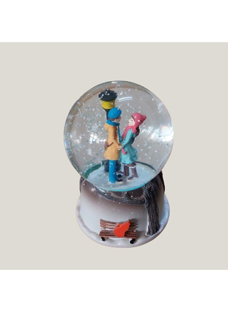 By-Lamp Romantic Snow Globe with Lights and Music for Lover Small Size  - Image 2