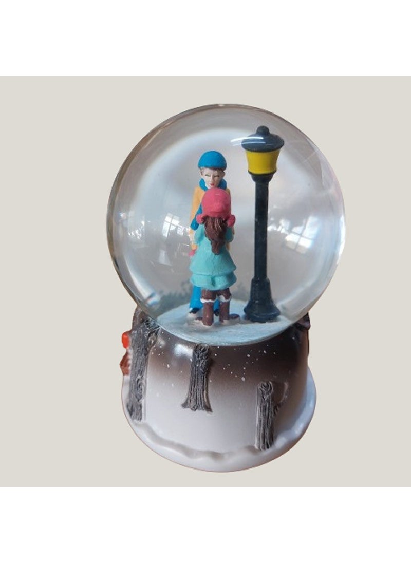 By-Lamp Romantic Snow Globe with Lights and Music for Lover Small Size  - Image 3
