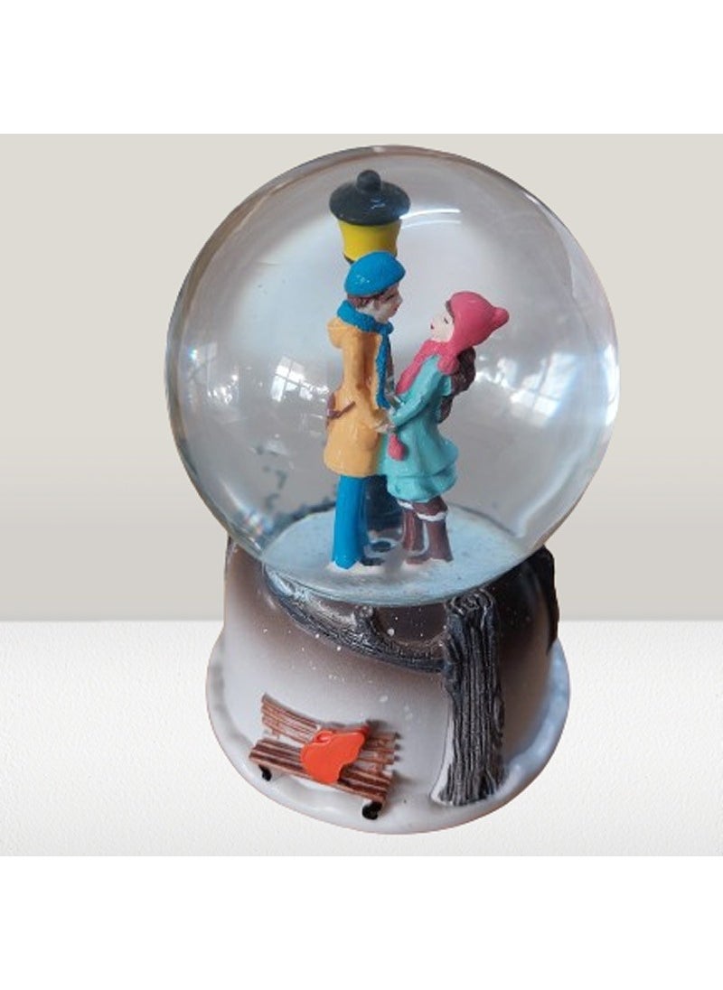 By-Lamp Romantic Snow Globe with Lights and Music for Lover Small Size  - Image 5
