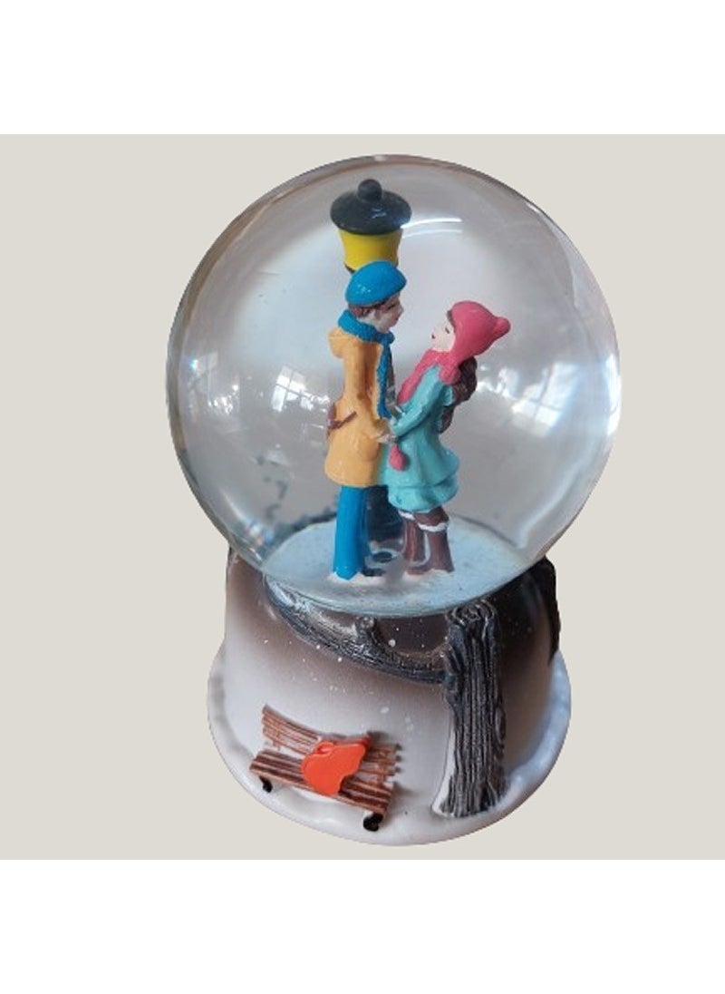 By-Lamp Romantic Snow Globe with Lights and Music for Lover Small Size  - Image 4