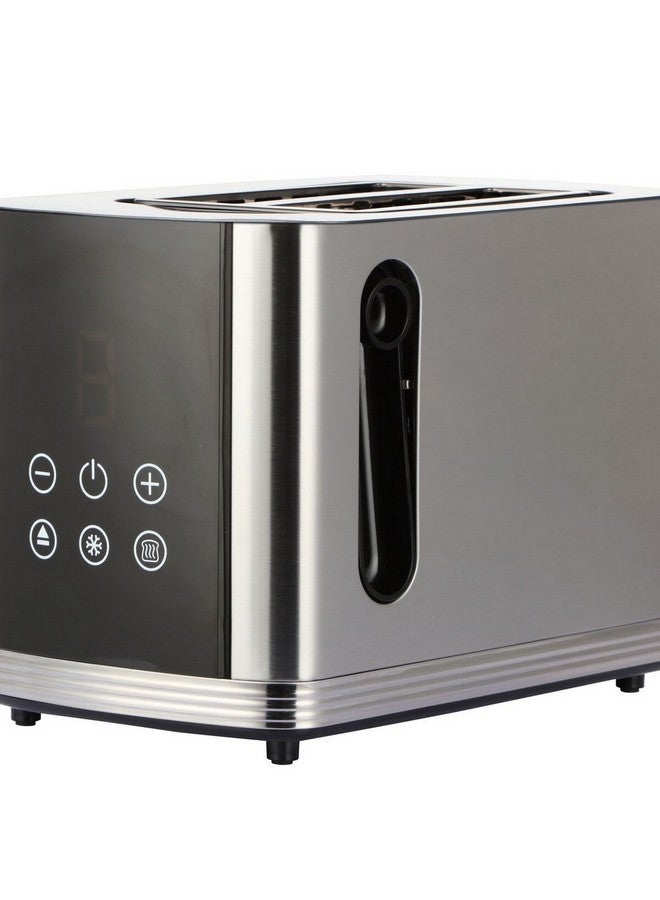 homix 850W Digital Control 2-Slice Toaster Silver and Black 18.8 x 16.5 x 26.6 cm TA1751-GS - Image 1