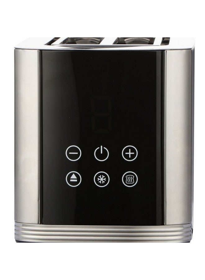 homix 850W Digital Control 2-Slice Toaster Silver and Black 18.8 x 16.5 x 26.6 cm TA1751-GS - Image 2