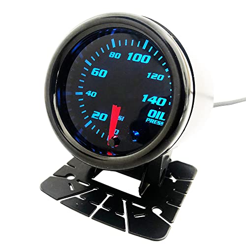 CYONRUAN Oil Pressure Gauge 52mm Oil Press Meter with 1/8 NPT Male Thread Sensor,with Cup,2'',7 Colors, 0-140 PSI, Digital LED - Image 3