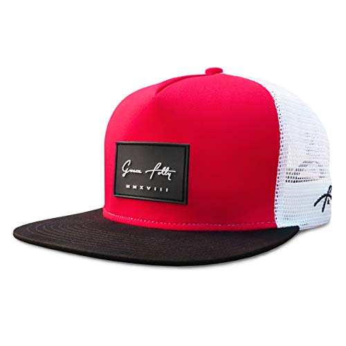 Grace Folly Trucker Hat for Men & Women. Snapback Mesh Caps (US, Alpha, One Size, One Size, Red & Black) - Image 1