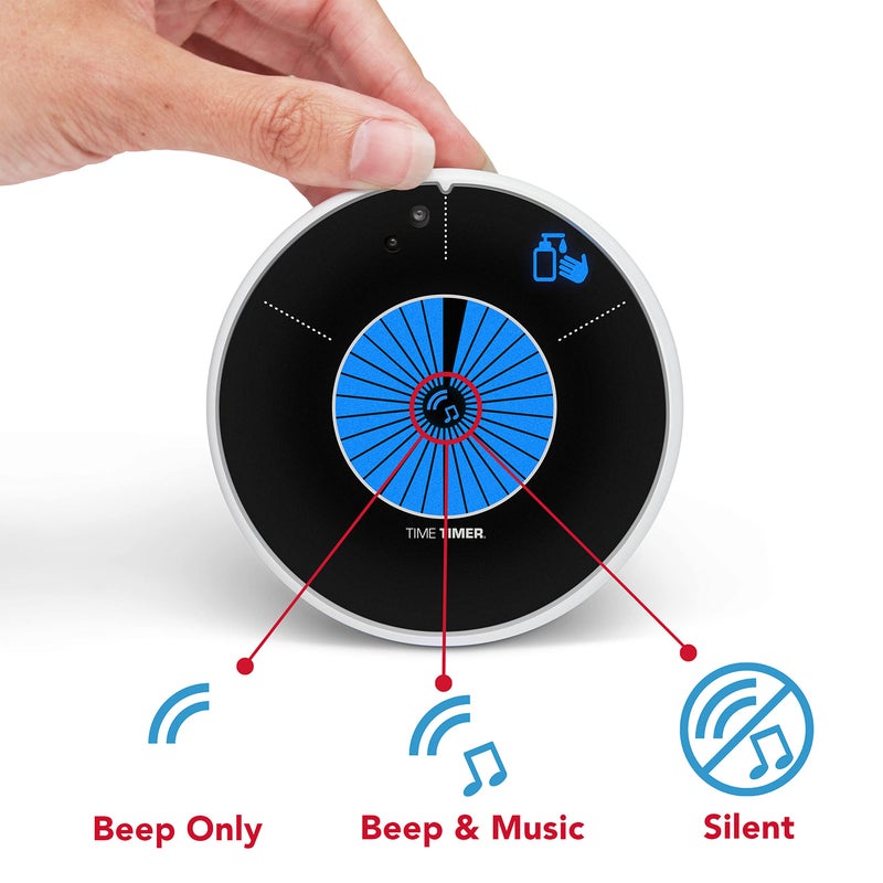 TIME TIMER WASH — 30 Second Visual Timer Promoting Proper Hand Washing for Preschool, Kindergarten and Adults, Hands Free, Touch-Less Handwashing, Bathroom Timer with Optional Music Sound - Image 4