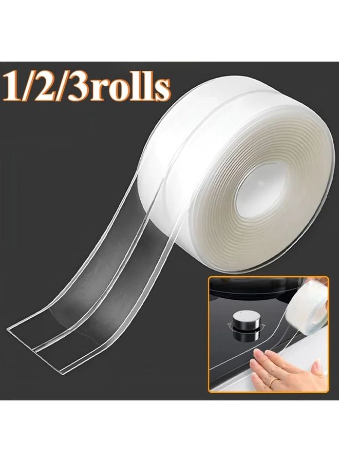 لفتين شريط لاصق للمطبخ مقاوم للماء، شرائط حافة ذاتية اللصق للفرن والحوض - Image 2