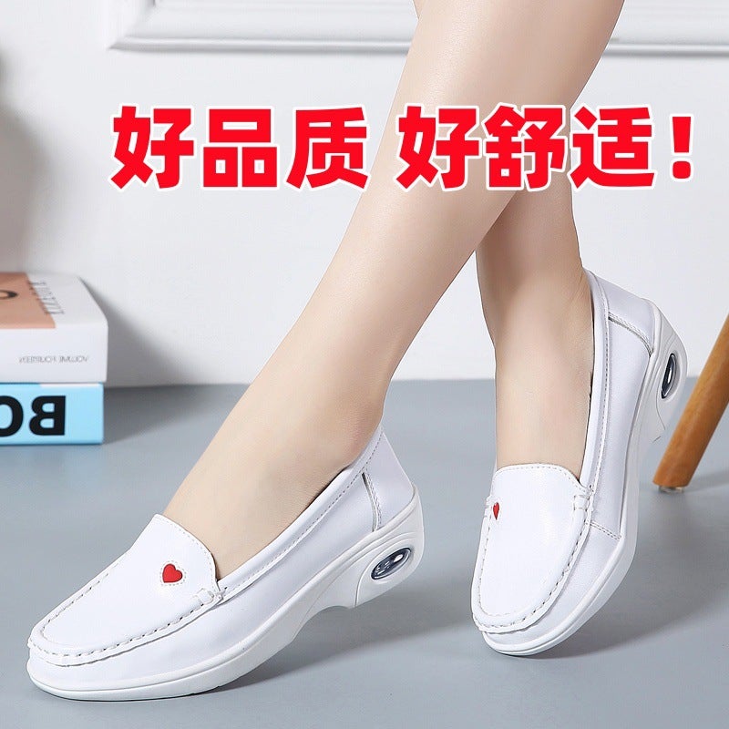 Hospital Group Buying Air Cushion Nurses Shoes Women'S Soft Sole Breathable Non-Tiring Foot Non-Slip Flat Medical Shoes - Image 2