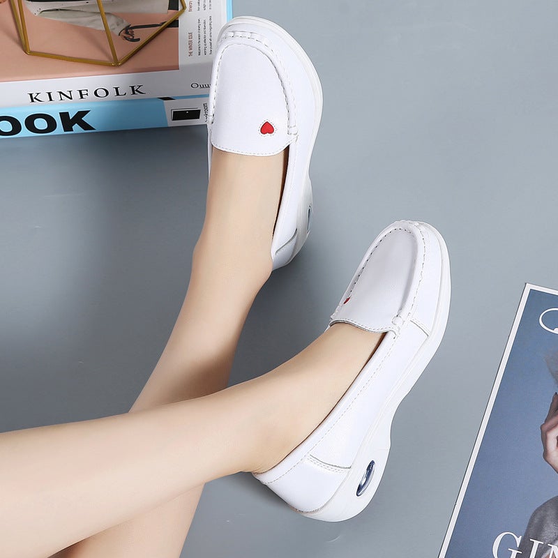 Hospital Group Buying Air Cushion Nurses Shoes Women'S Soft Sole Breathable Non-Tiring Foot Non-Slip Flat Medical Shoes - Image 5