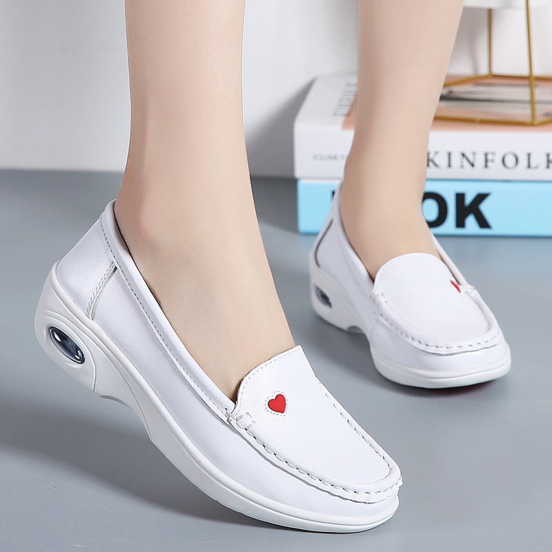 Hospital Group Buying Air Cushion Nurses Shoes Women'S Soft Sole Breathable Non-Tiring Foot Non-Slip Flat Medical Shoes - Image 3