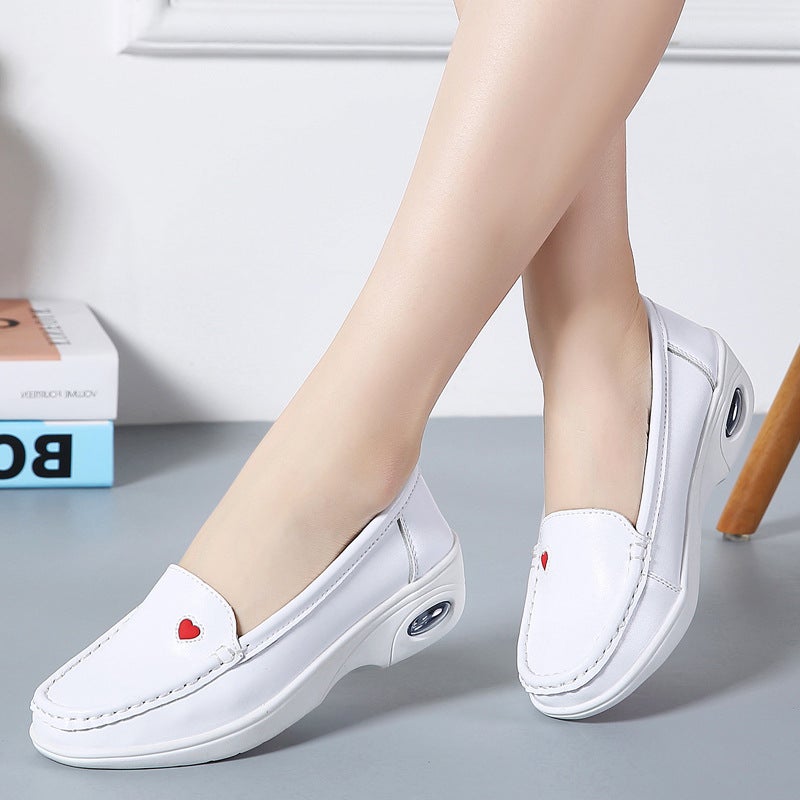 Hospital Group Buying Air Cushion Nurses Shoes Women'S Soft Sole Breathable Non-Tiring Foot Non-Slip Flat Medical Shoes - Image 1