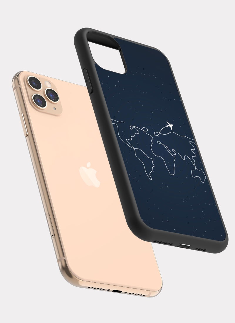 بكسلات كفر ايفون 11 برو خريطة العالم ابيض - Image 2