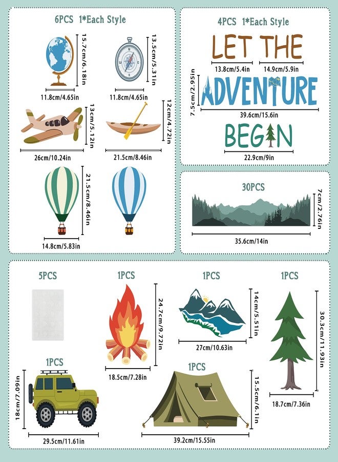 UNIIDECO Back to School Decorations, Let The Adventure Begin Classroom Bulletin Board Decorations Travel Theme Bulletin Board Borders Sets Cutouts for First Day of School Classroom Office Party Decorations - Image 2