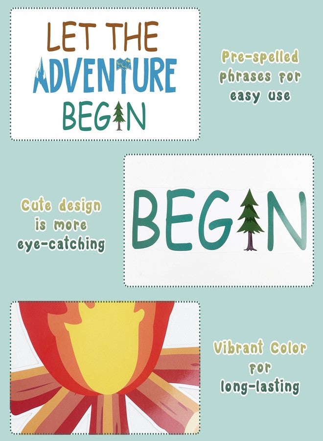UNIIDECO Back to School Decorations, Let The Adventure Begin Classroom Bulletin Board Decorations Travel Theme Bulletin Board Borders Sets Cutouts for First Day of School Classroom Office Party Decorations - Image 3
