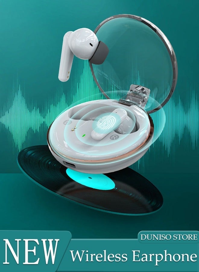 DUNISO Wireless Earbuds Bluetooth 5.3 in Ear Headphones with Charging Case and Touch Control, Sweatproof Earphones Built-in Mic Bass Stereo Sound Headset for Sport Office Driving - Image 1