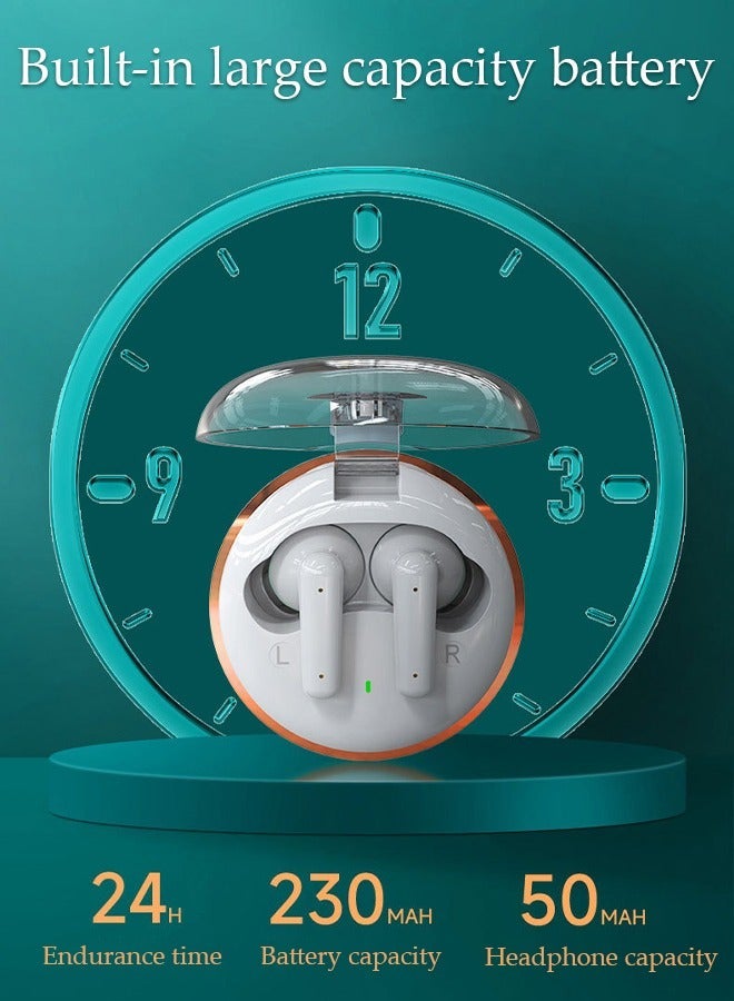 DUNISO Wireless Earbuds Bluetooth 5.3 in Ear Headphones with Charging Case and Touch Control, Sweatproof Earphones Built-in Mic Bass Stereo Sound Headset for Sport Office Driving - Image 3