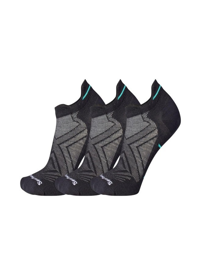 Smartwool Women's Run Zero Cushion Low Ankle Socks, Multipack - Black - Medium