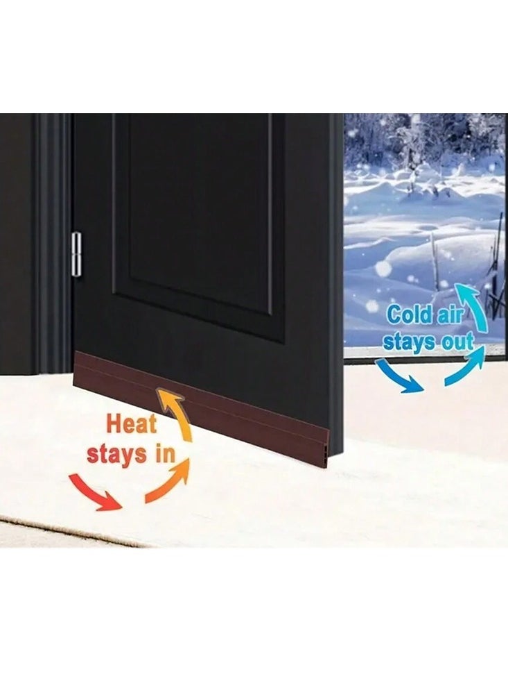Generic Door Stopper, Under Door Seal, 1 M Long, For External and Internal Doors, Preventing Dust, Isolating Noise, and Preventing the Entry of Insects - Brown  - Image 3