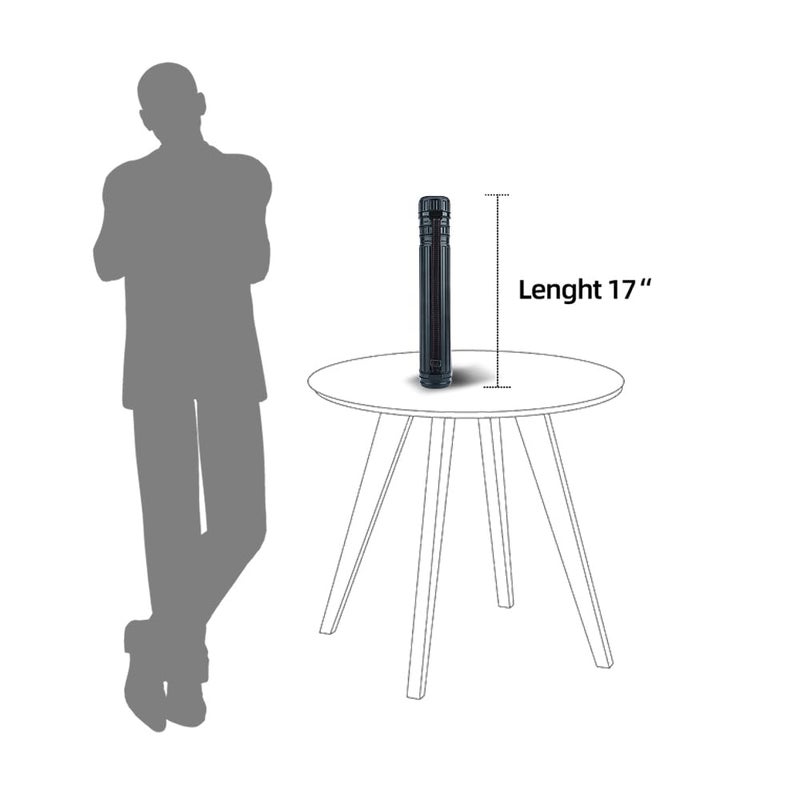 TRANSON Small Poster Tube Storage 17“ to 27” Extendable for Documents Blueprints Artworks Scrolls - Image 4