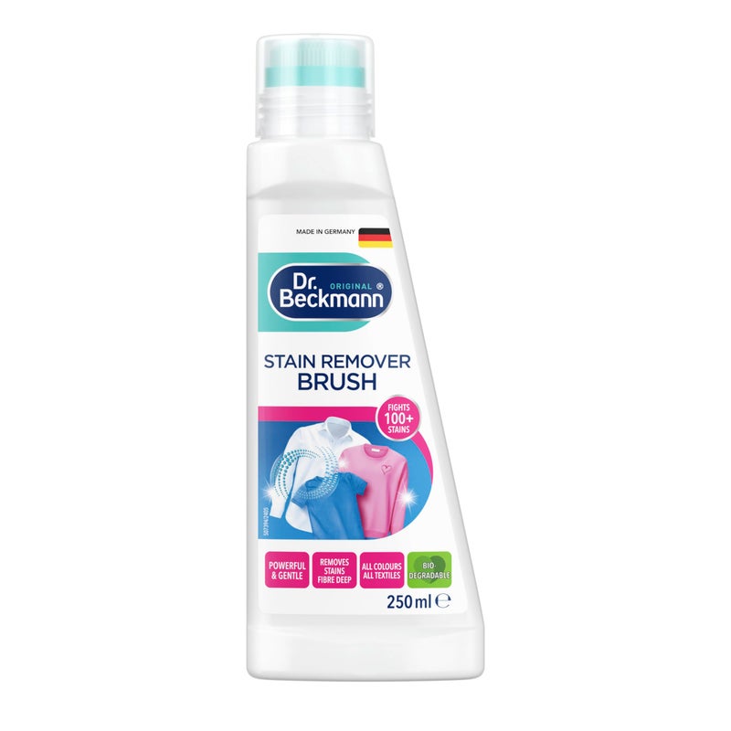 Dr. Beckmann Pre Wash Stain Remover with Brush | Works 1st Time Against Tough Stains | For all Colours & Textiles | 250ml - Image 1