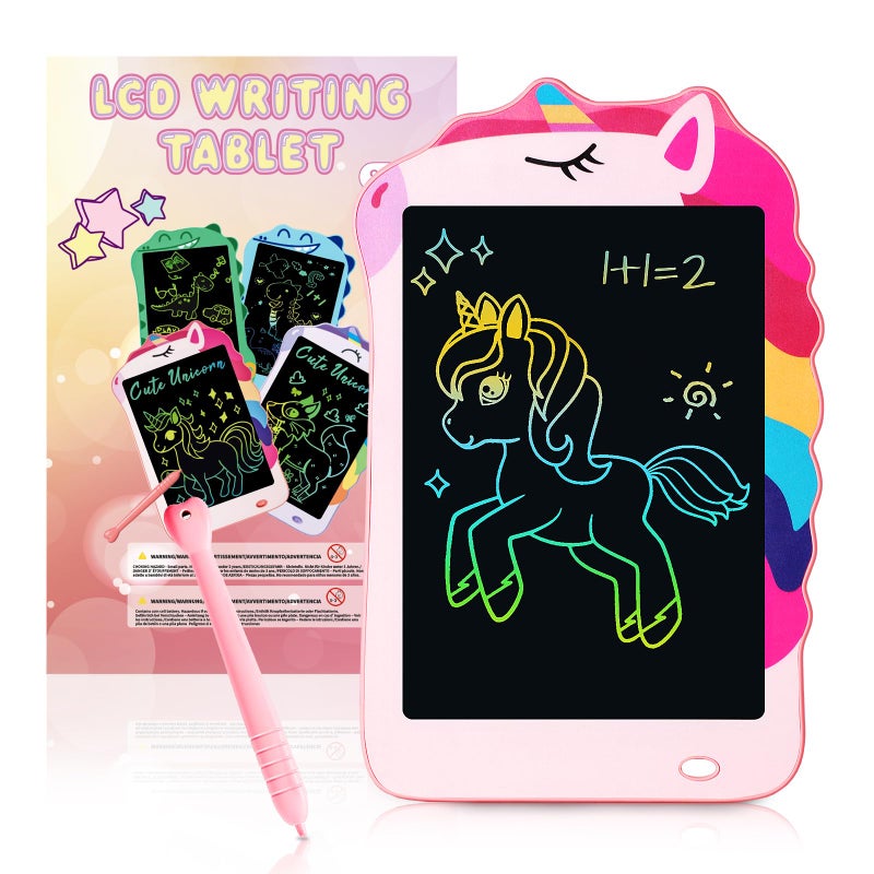 Decute Unicorn Toys LCD Writing Tablet for Girls Kids Colorful Toddler Toys Drawing Board Educational Kid Toys Doodle Pad Toys for 3 4 5 612 Years Old Girls Boys Birthday Party Christmas Gift 85 Inch - Image 2