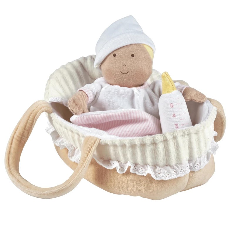 Tikiri Toys Bonikka Grace Baby Soft Doll with Carry Cot and Blanket - Image 2