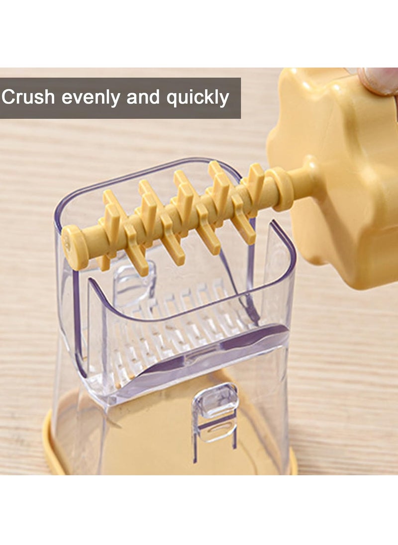 Generic - Manual Nut Chopper/Grinder/Crusher, Transparent Dried Fruit Crusher, Multifunctional Portable Nut Grinding Tool, Manual Chocolate Masher, 360 Degree Rotating Handle Kitchen Accessories (Ginger Yellow) - Image 1